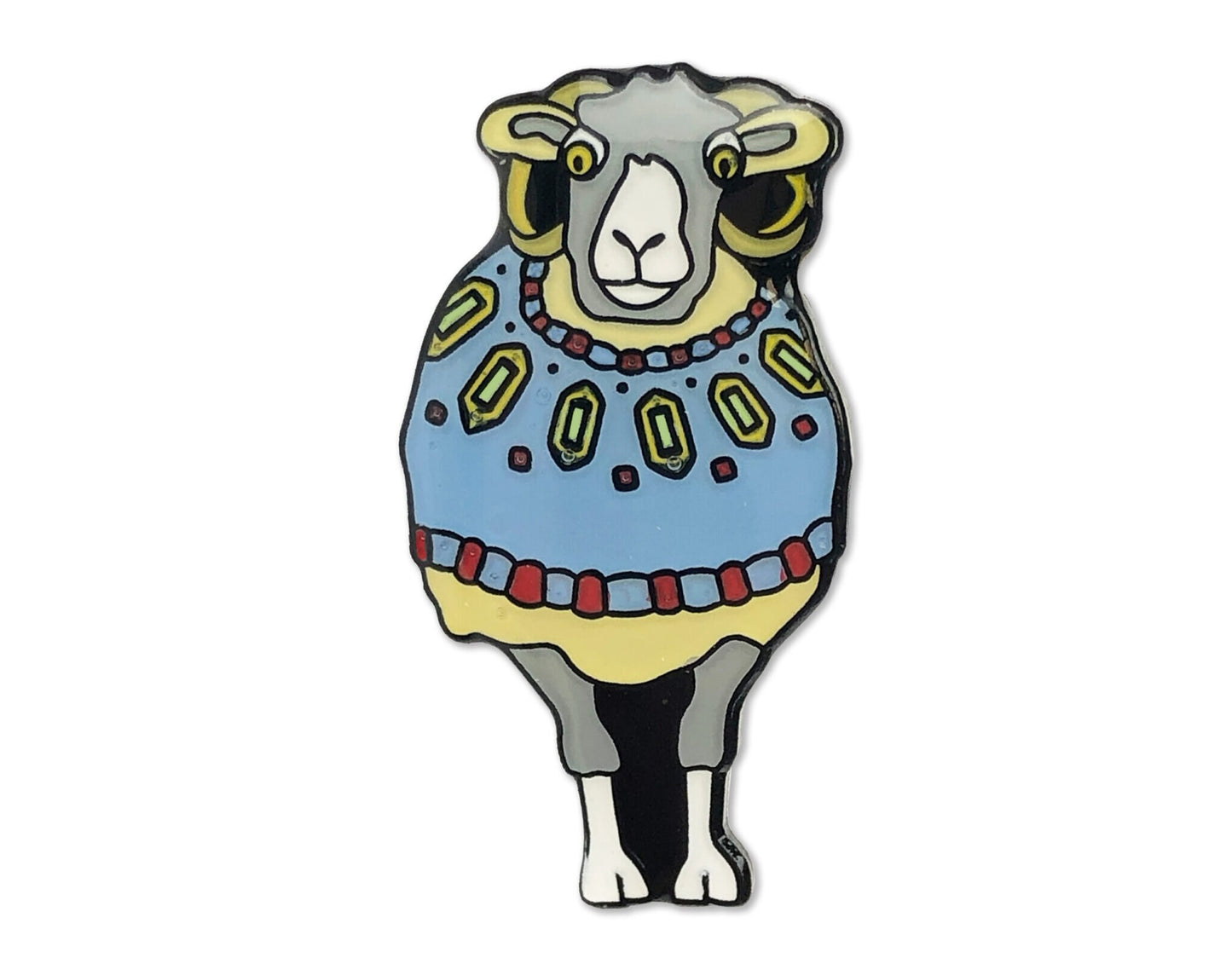 Enamel Pin - Sheep in Blue Sweater Emma Ball