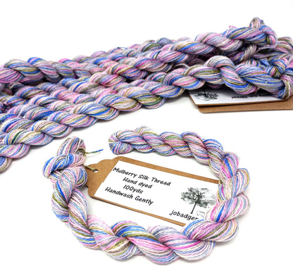Lilac Tree Hand Dyed Mulberry Silk Thread 100yds