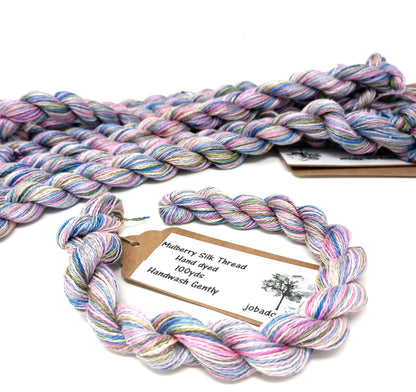 Lilac Tree Hand Dyed Mulberry Silk Thread 100yds