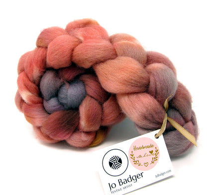 Whitefaced Woodland Hand Dyed Combed Wool Top  100g WW07