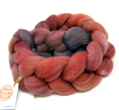 Whitefaced Woodland Hand Dyed Combed Wool Top  100g WW05