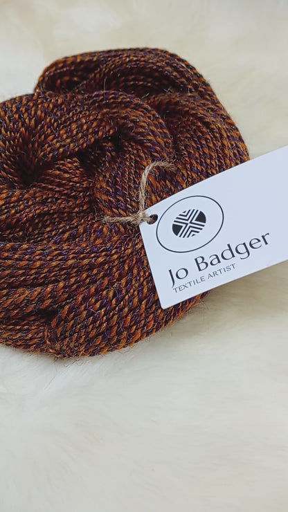 Handspun Yarn Merino Wool & Sparkle 100g 3.5oz  228 Yards