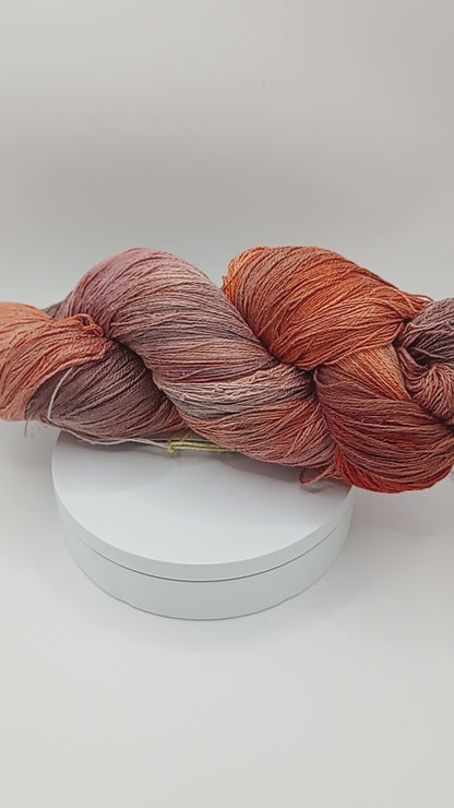 Hand Dyed Mulberry Silk Lace Yarn 180g 2/20nm 1000m per 100g