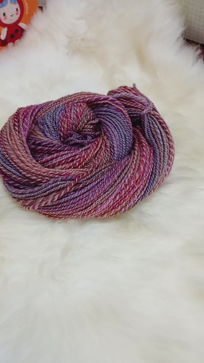 Handspun Yarn Hand Dyed Whitefaced Woodland Wool 70g 144yds DK