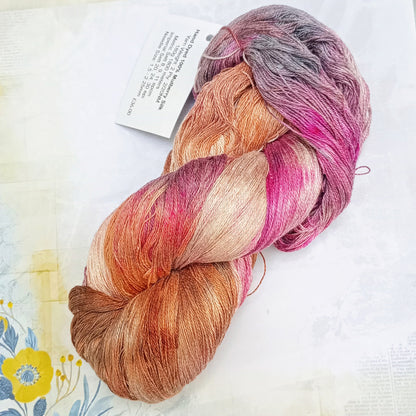 Hand Dyed Mulberry Silk Lace Yarn 180g 2/20nm 1000m per 100g
