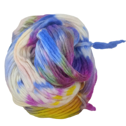 Hand dyed chunky yarn pencil roving Falkland wool 200g PR07
