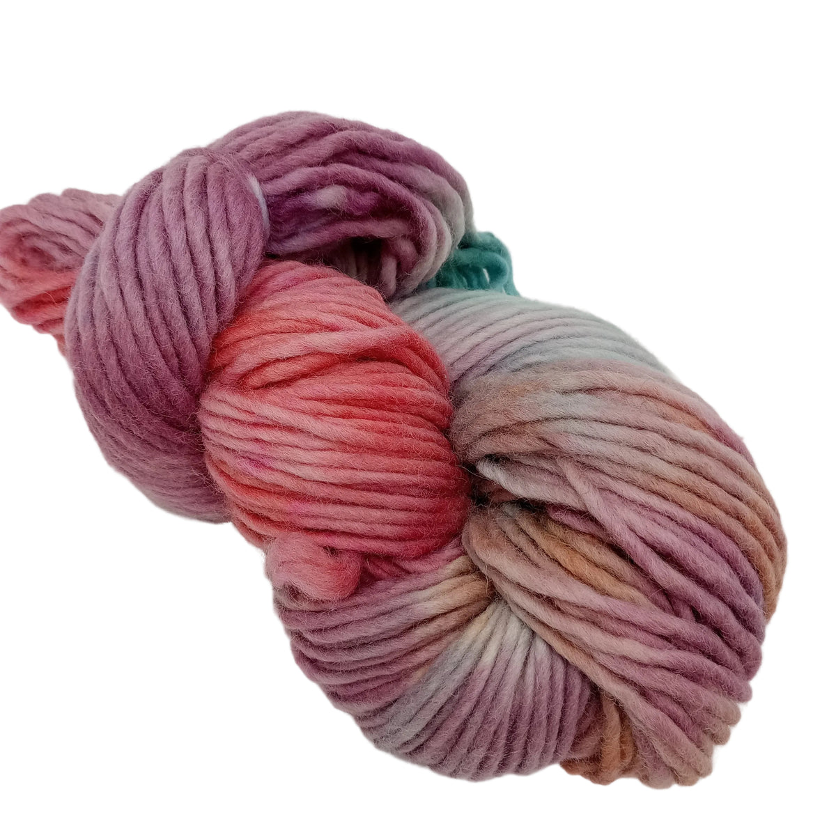Hand dyed chunky yarn pencil roving Falkland wool 200g PR09