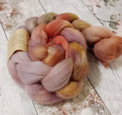 Hand Dyed Merino Wool Top 100g MT74
