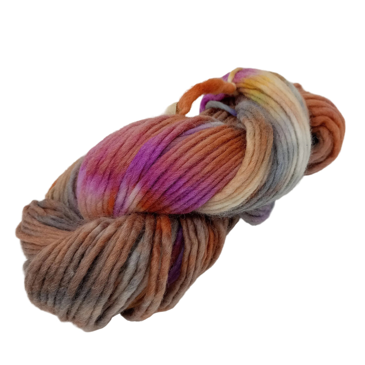 Hand dyed chunky yarn pencil roving Falkland wool 200g R6