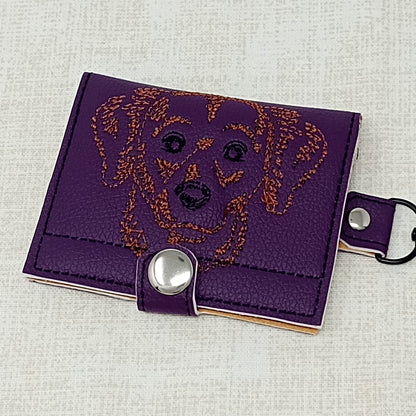 Card Wallet Embroidered Labrador