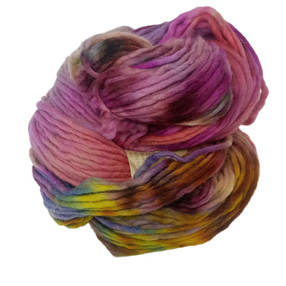 Hand dyed chunky yarn pencil roving Falkland wool 200g PR08
