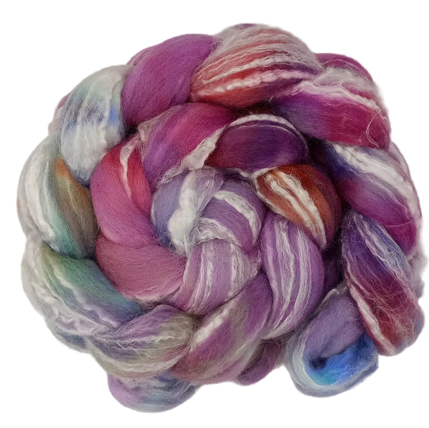 Hand Dyed Merino & Bamboo Wool Top 100g #4