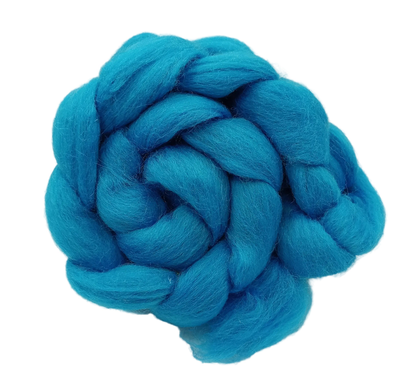 Turquoise Cheviot combed wool top 100g