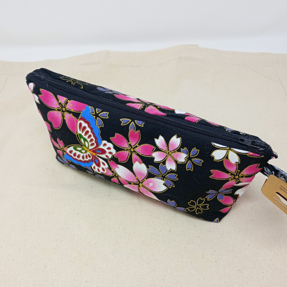 Cherry Blossom Butterfly Zipper Pouch