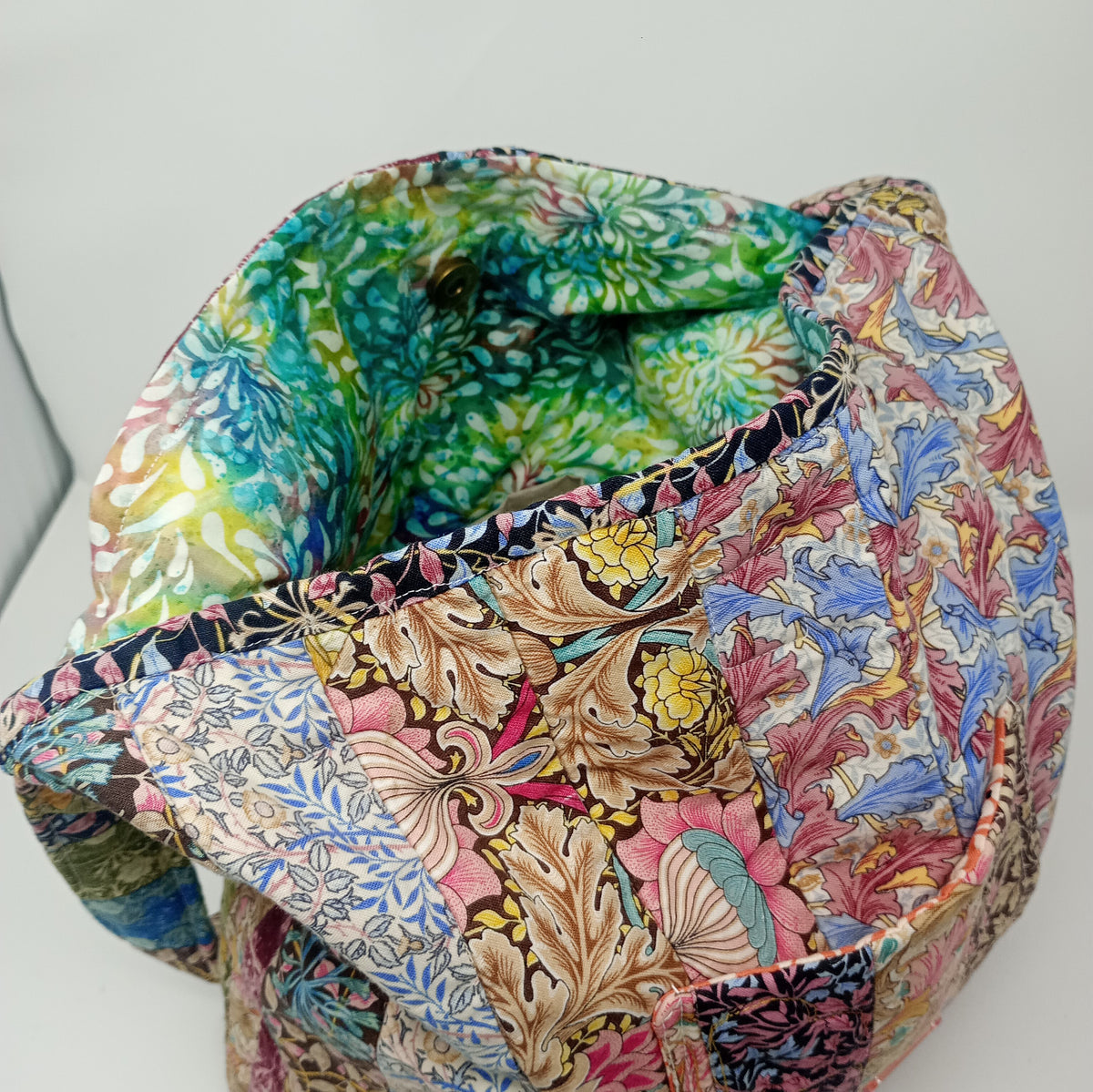 Quilted cotton shoulder bag