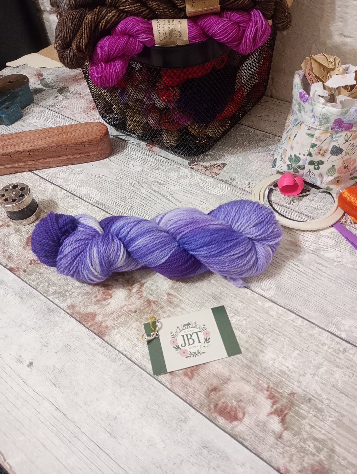 Hand Dyed DK Yarn #114 Falkland Merino wool 100g