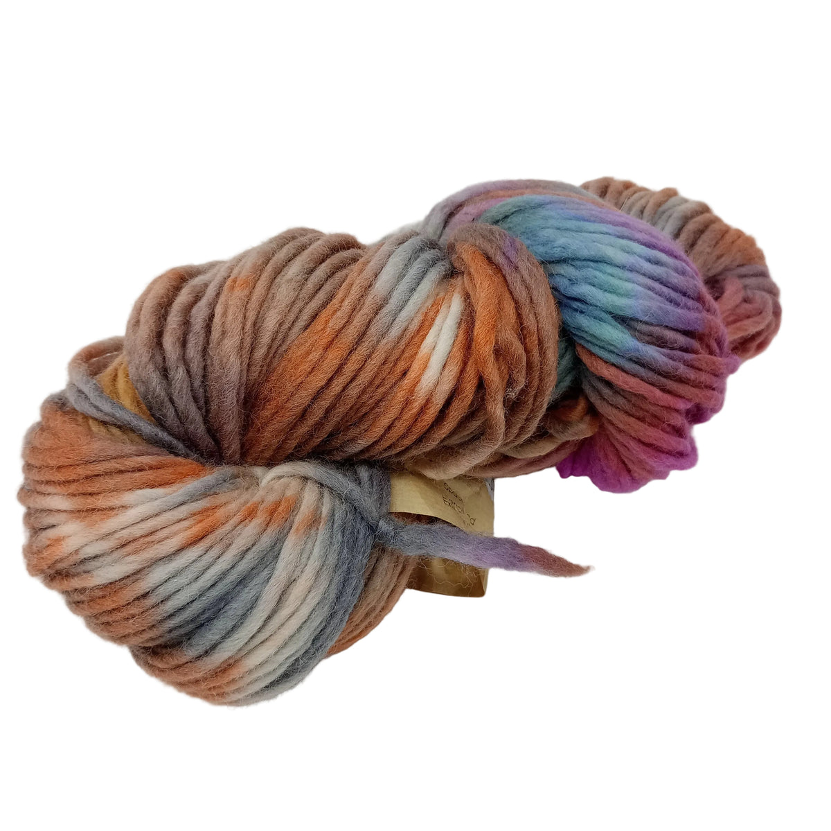 Hand dyed chunky yarn pencil roving Falkland wool 200g R6