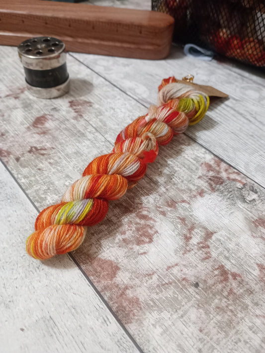 Hand dyed 4ply mini Skein 20g Sparkle #5