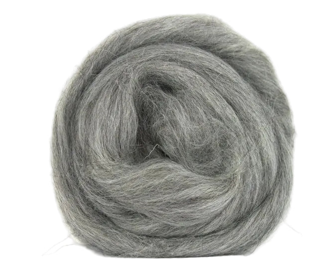 Grey Icelandic combed wool top