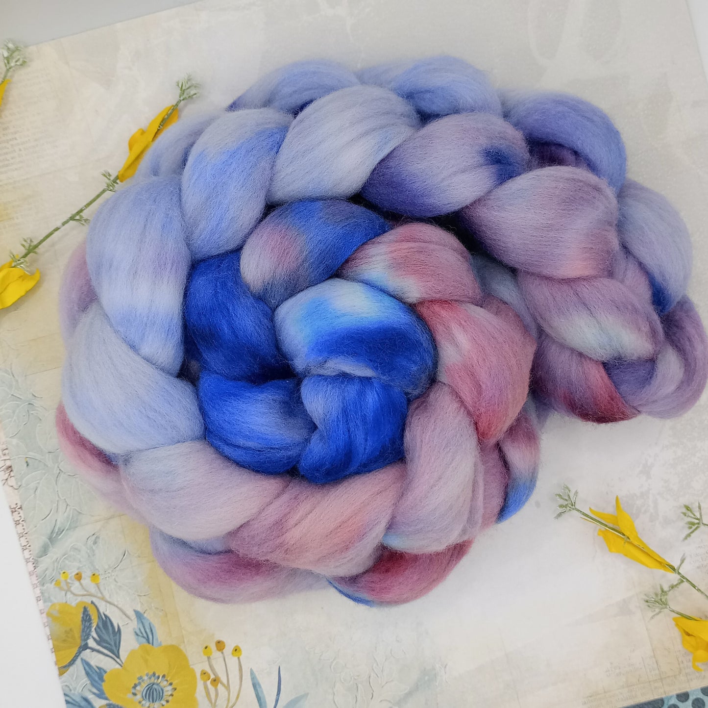 Bluebell Wood Hand Dyed Merino Wool Top 100g