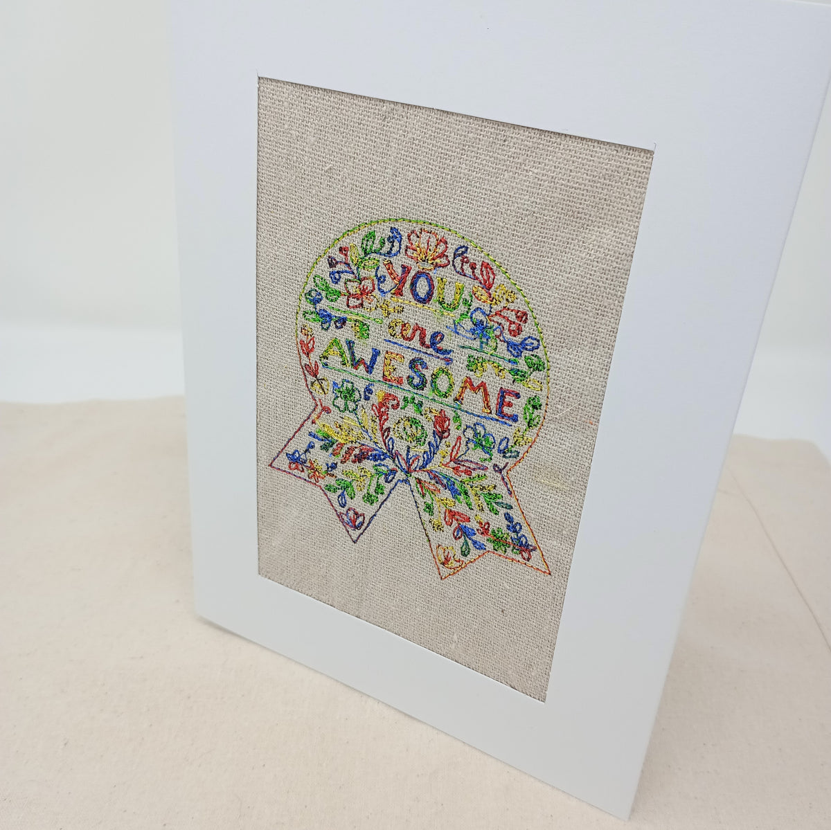 You are awesome card Rainbow Linen