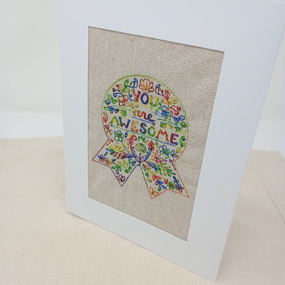 You are awesome card Rainbow Linen