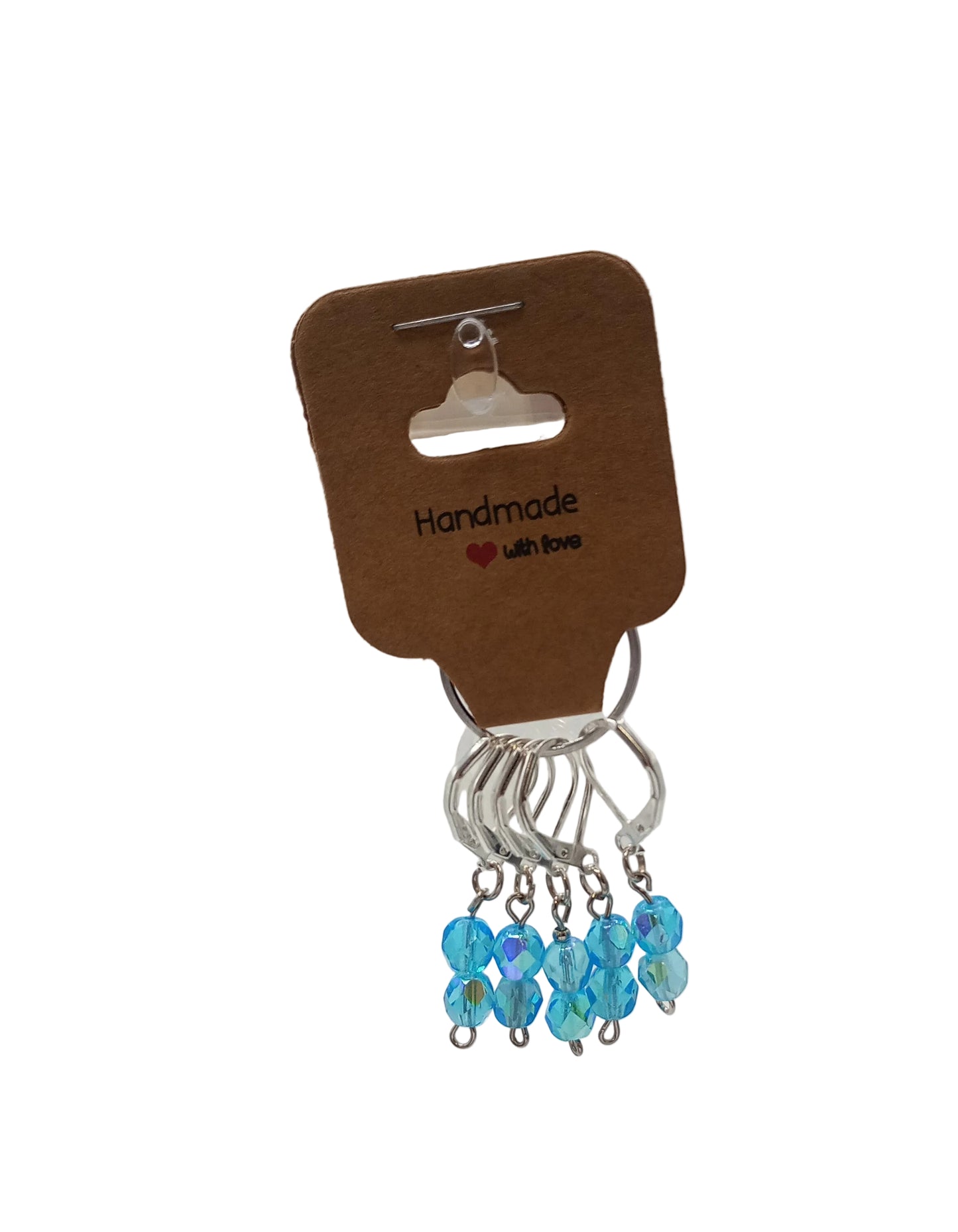 Set of five crystal stitch markers