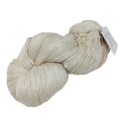 Hand Dyed Mulberry Silk Lace Yarn 180g 2/20nm 1000m per 100g Cream Tea