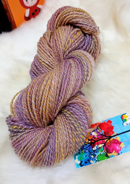 Handspun Yarn Hand Dyed Whitefaced Woodland Wool 90g 200yds DK