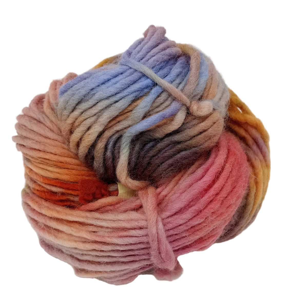 Hand dyed chunky yarn pencil roving Cheviot wool 200g