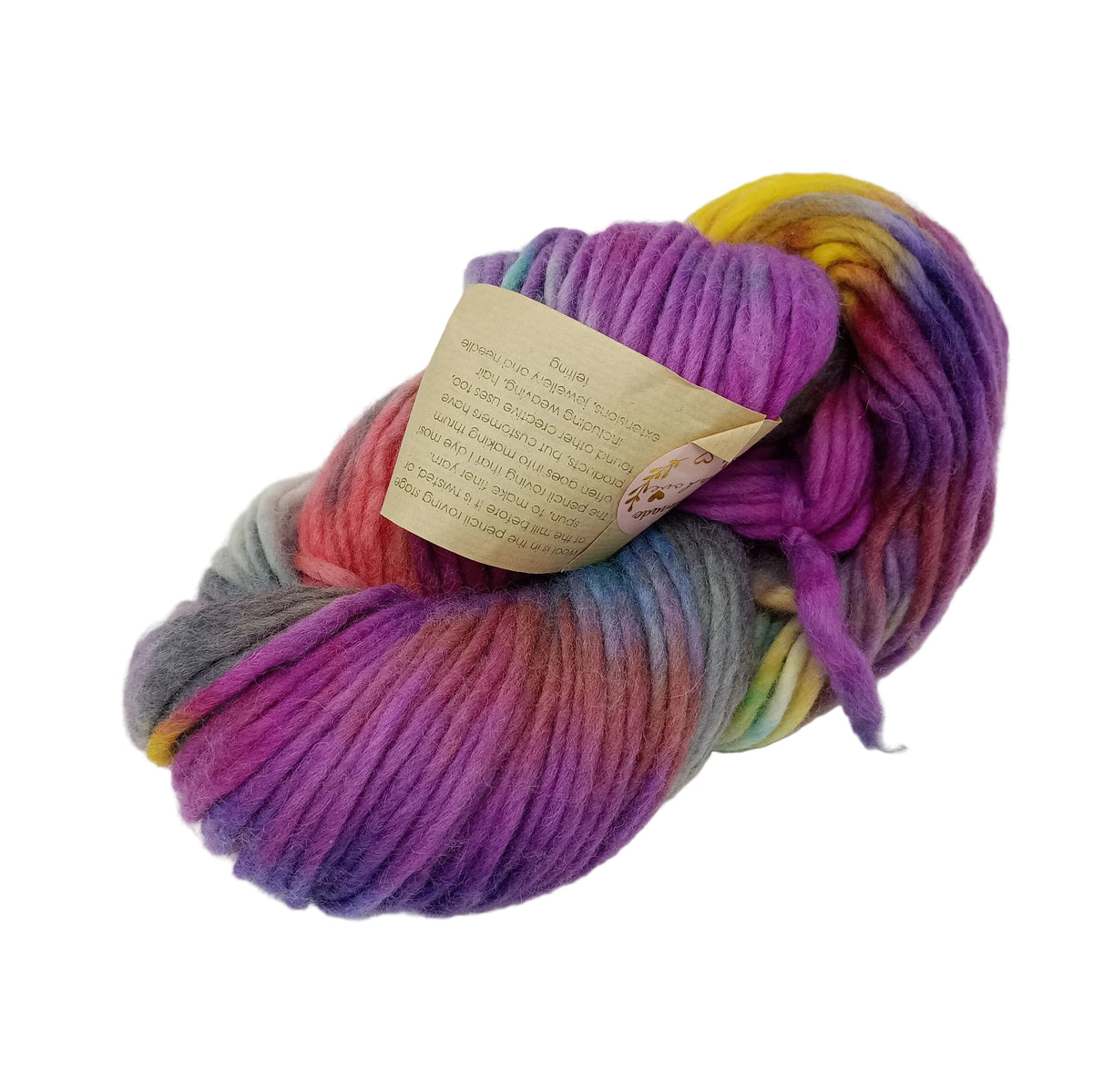 Hand dyed chunky yarn pencil roving Falkland wool 200g R7