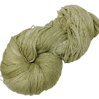 Hand Dyed Mulberry Silk Lace Yarn 200g 2/20nm 1000m per 100g Sage green (Copy)