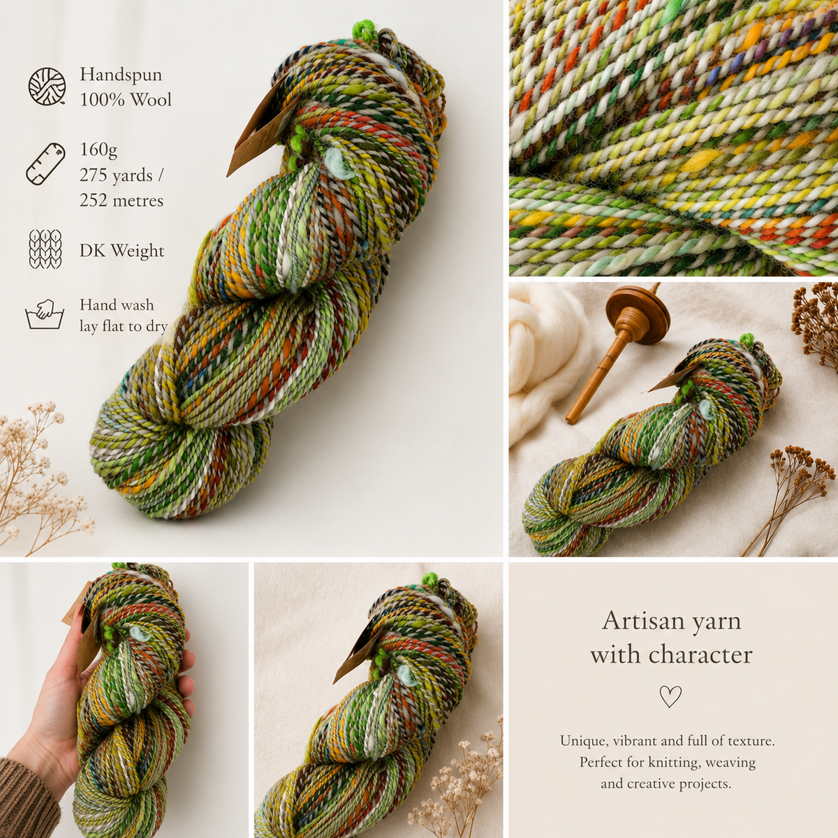 Woodland Whimsy handspun yarn 160g