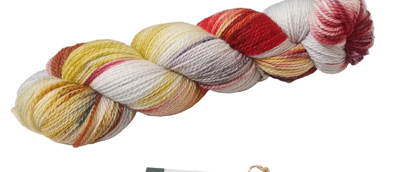 Hand dyed yarn #114 4ply  sw Merino wool & Nylon