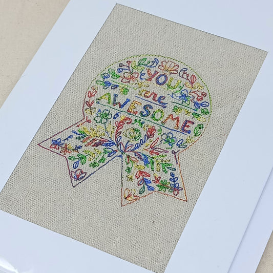 You are awesome card Rainbow Linen