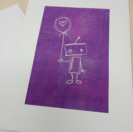 Lonely Robot Greetings Card