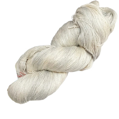 Let it snow Hand Dyed Mulberry Silk Lace Yarn 180g 2/20nm 1000m per 100g