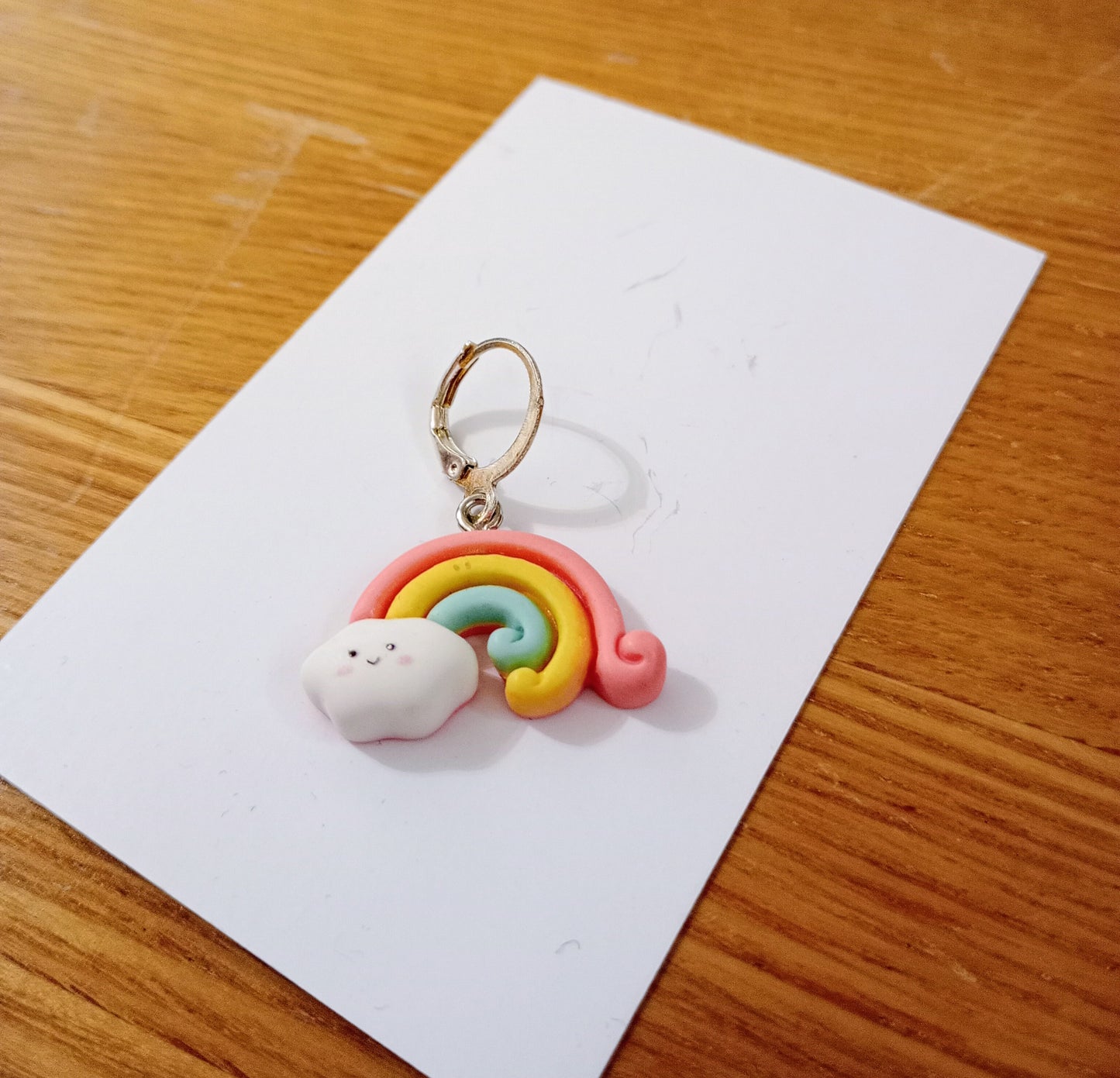 Stitch Marker Smiley Rainbow