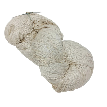 Hand Dyed Mulberry Silk Lace Yarn 180g 2/20nm 1000m per 100g Cream Tea