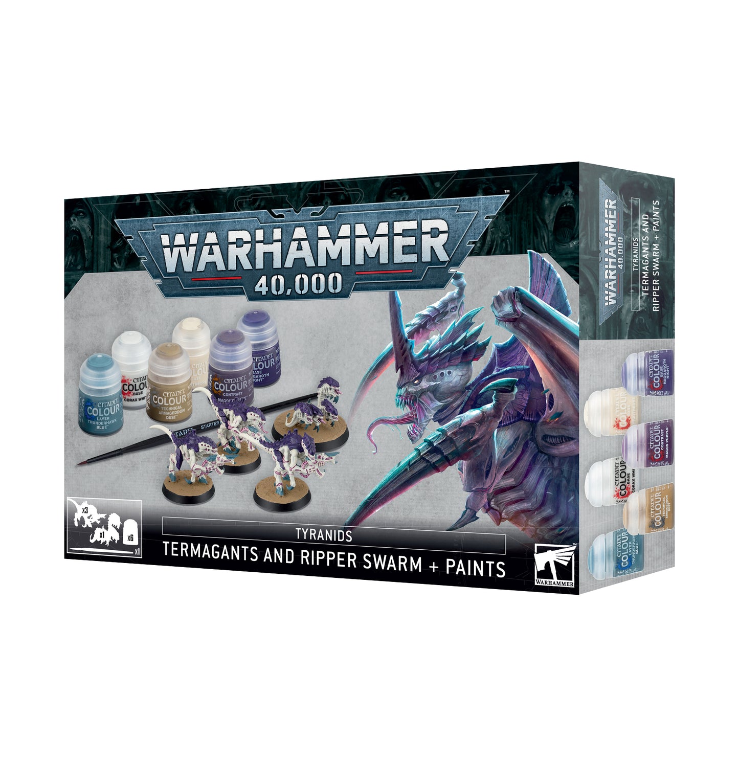 Warhammer 40k Tyranids: Termagants and Ripper Swarm + Paints Set
