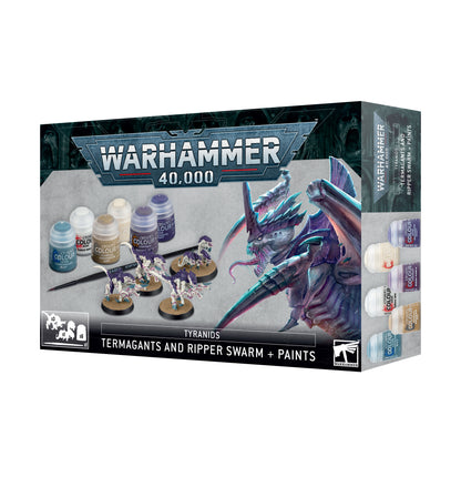Warhammer 40k Tyranids: Termagants and Ripper Swarm + Paints Set