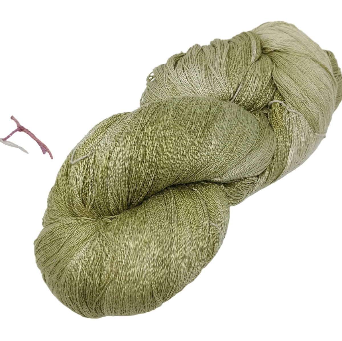Hand Dyed Mulberry Silk Lace Yarn 180g 2/20nm 1000m per 100g Sage green