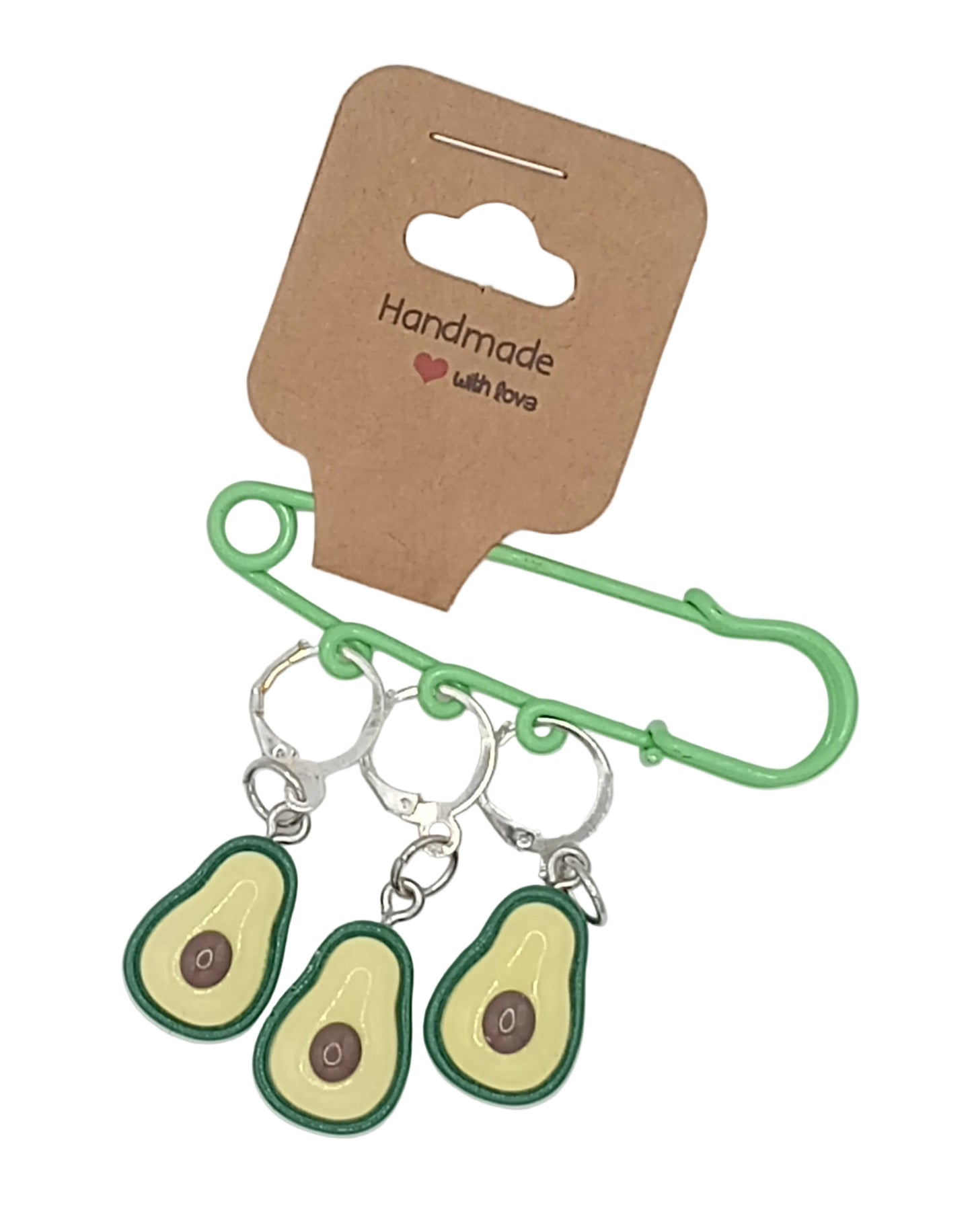 Avocado stitch markers set of three