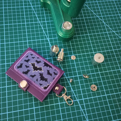 Card Holder with Bats Appliqué