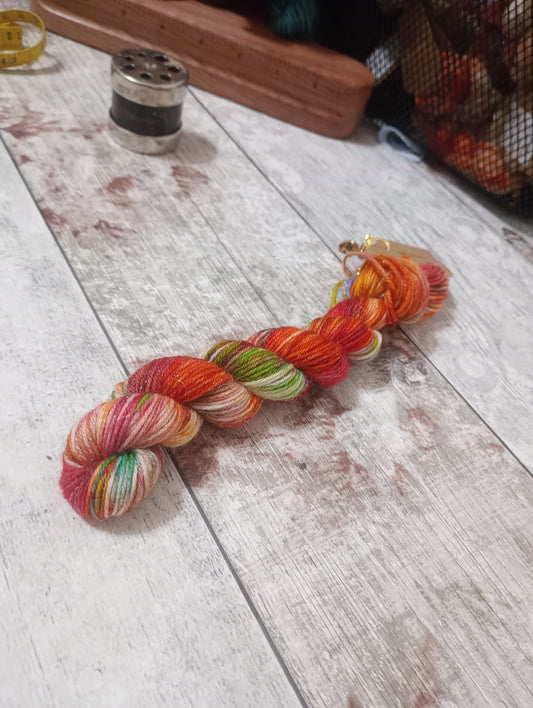 Hand dyed 4ply mini Skein 20g Sparkle #10