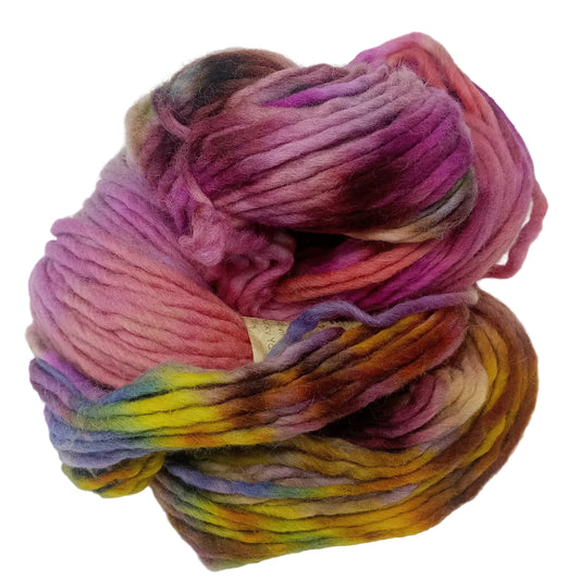 Hand dyed chunky yarn pencil roving Falkland wool 200g PR08
