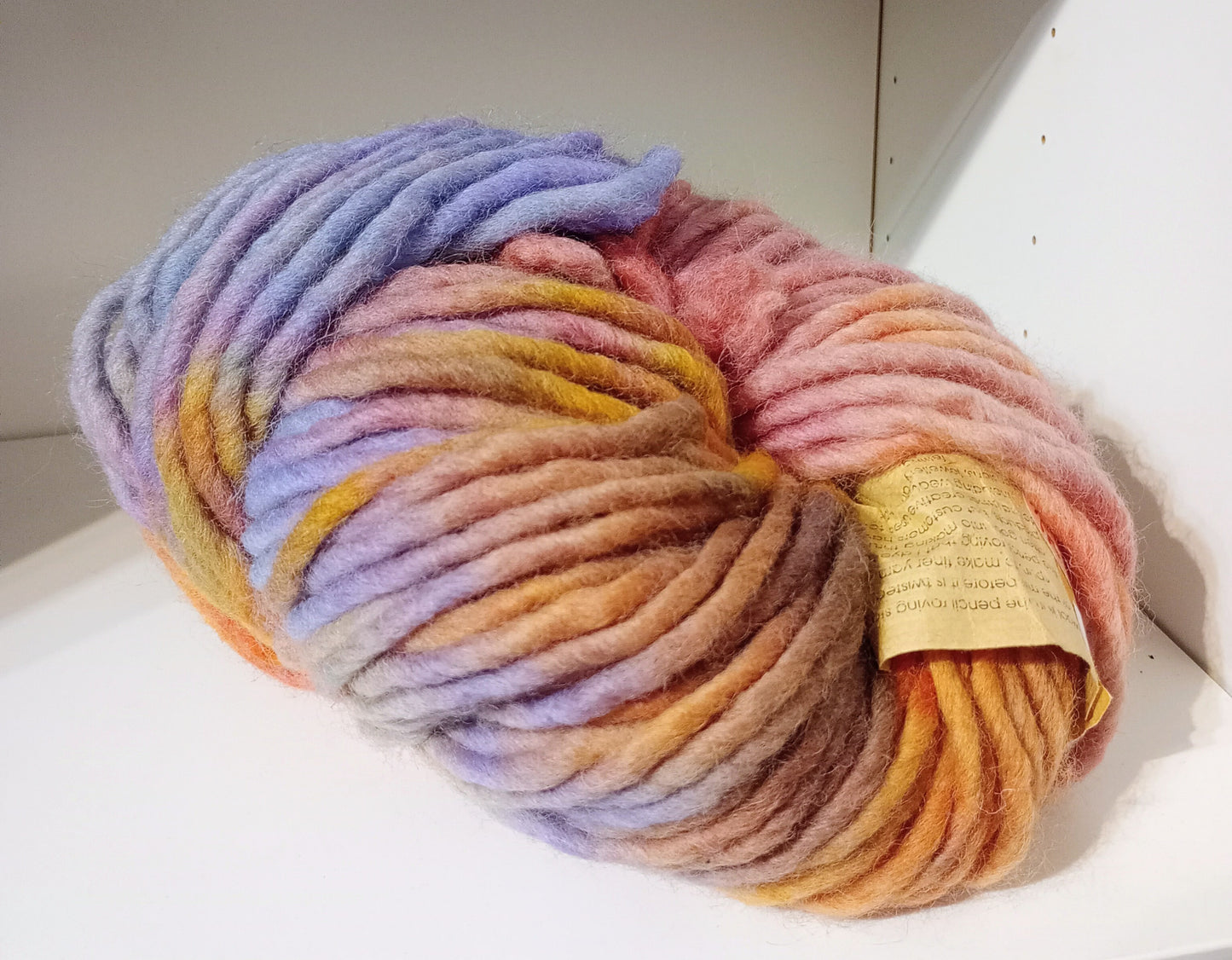 Hand dyed chunky yarn pencil roving Cheviot wool 200g