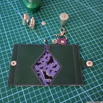 Card Holder with Bats Appliqué