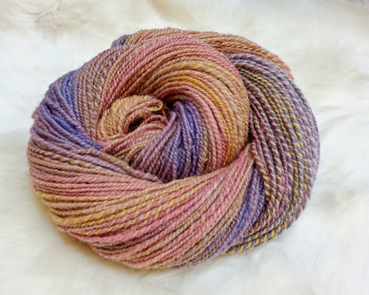 Handspun Yarn Hand Dyed Whitefaced Woodland Wool 100g 222yds DK