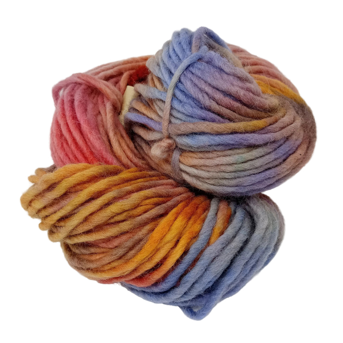 Hand dyed chunky yarn pencil roving Cheviot wool 200g